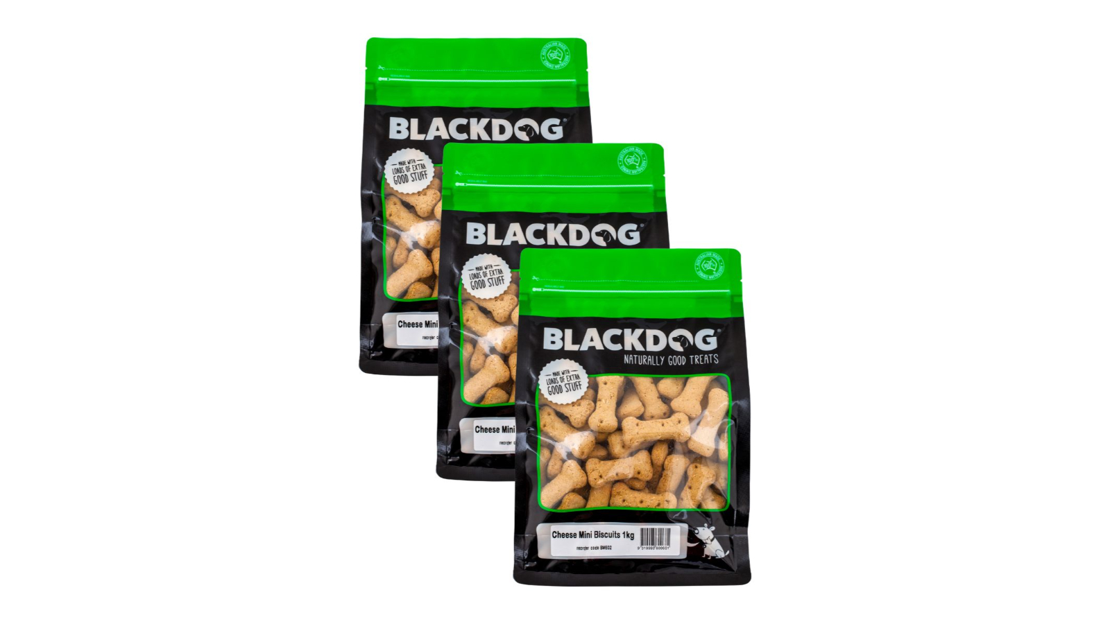 Blackdog 3 Piece Cheese Mini Biscuit - 1kg
