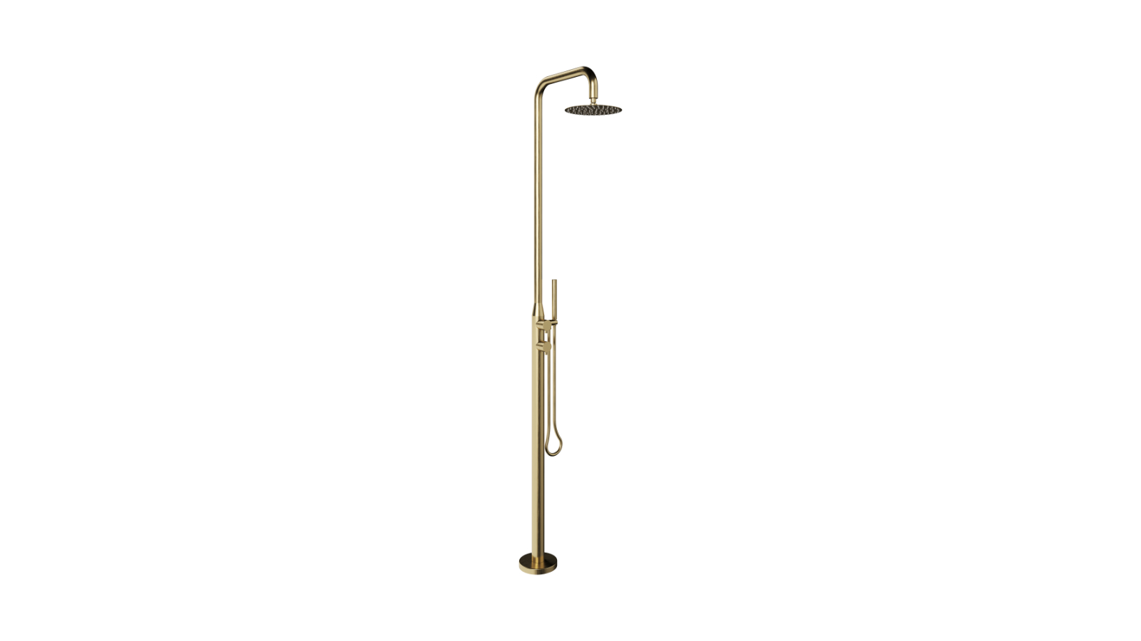 Linsol Lamezia Marine Grade Twin Outdoor Shower - Brushed Brass