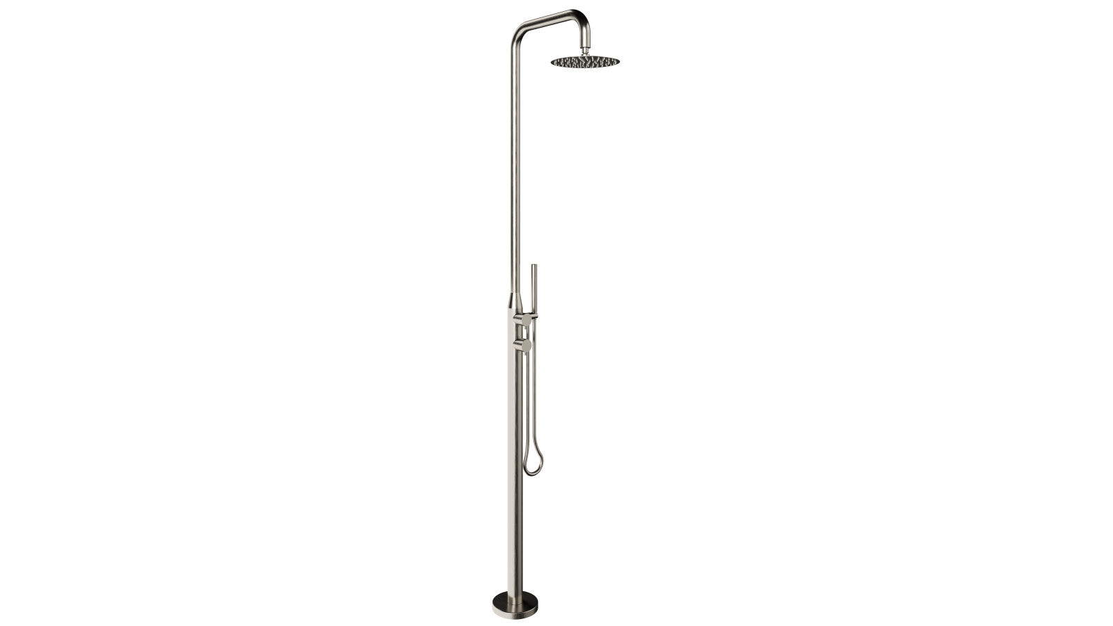 Linsol Lamezia Marine Grade Twin Outdoor Shower - Brushed Nickel
