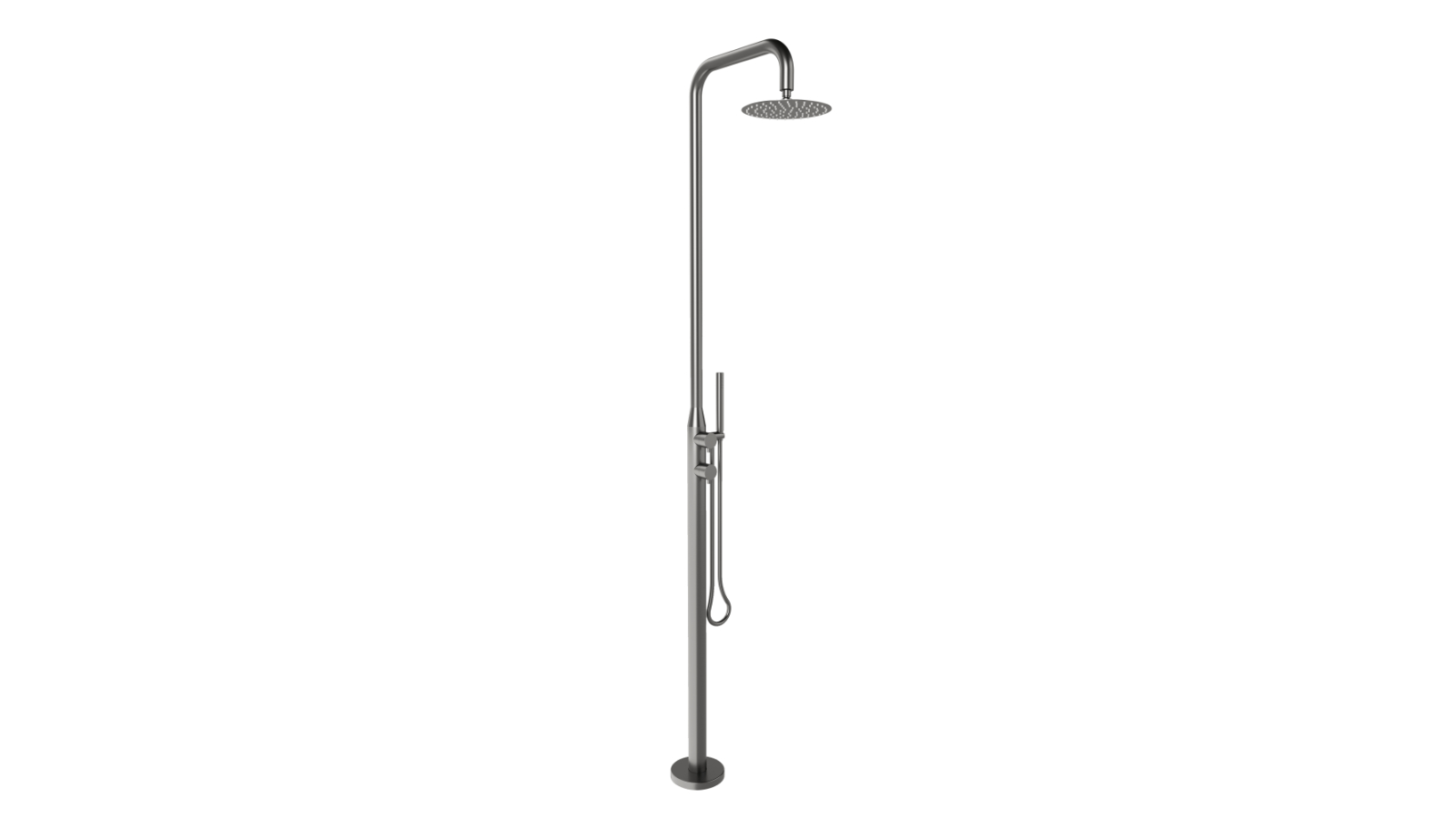 Linsol Lamezia Marine Grade Twin Outdoor Shower - Gunmetal