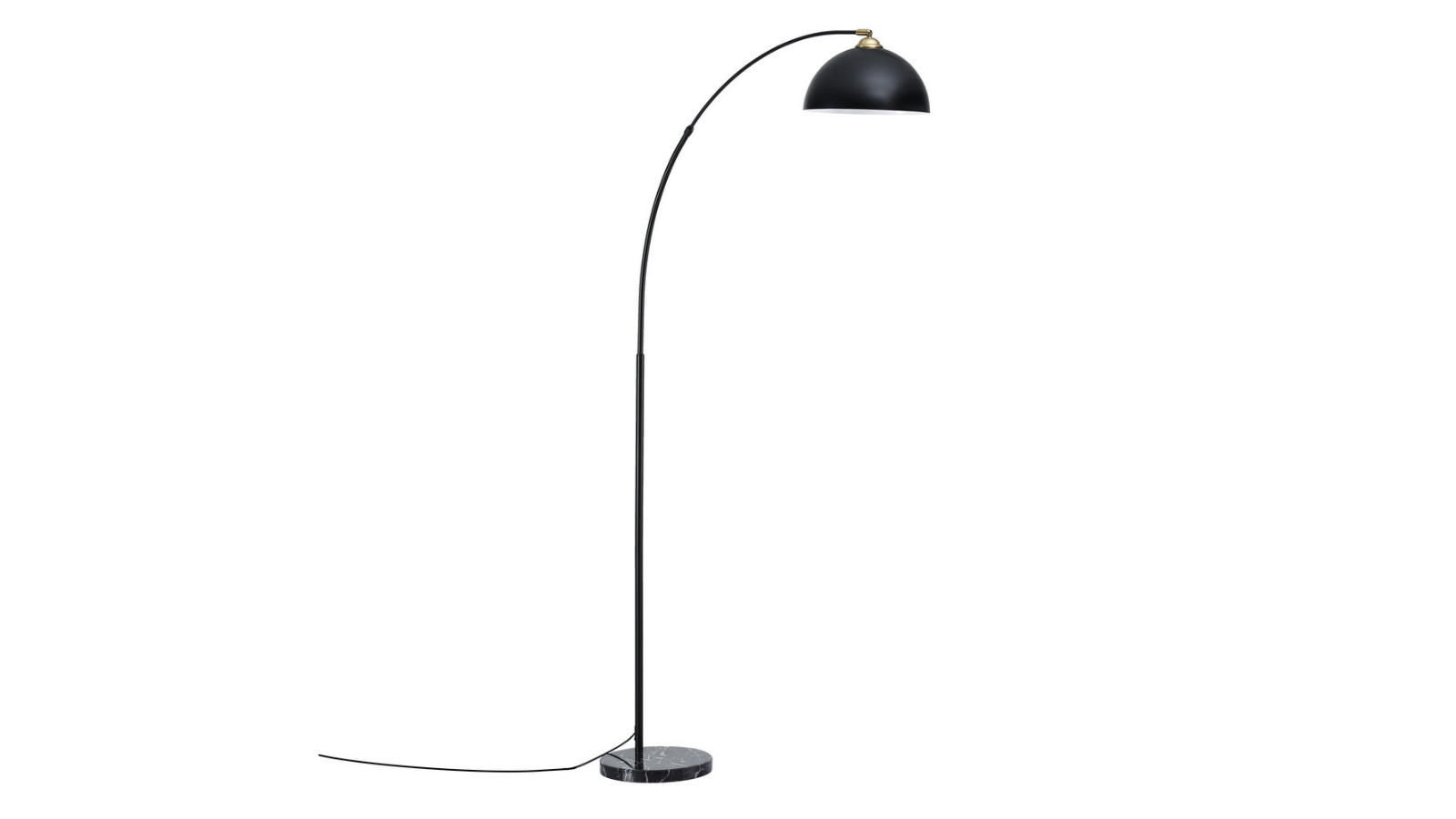 Artiss Modern Arched Floor Lamp with Marble Base - Black