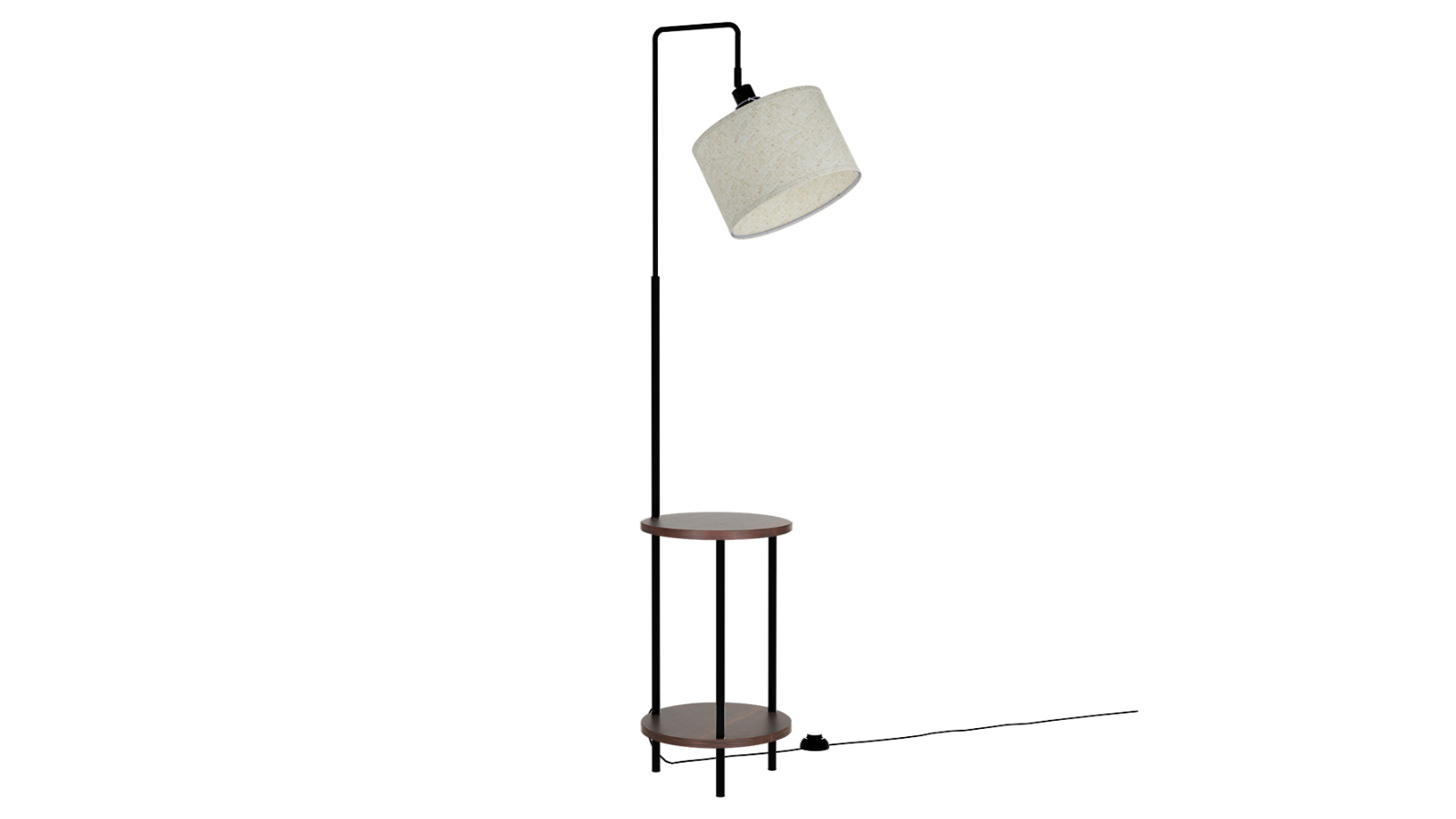 Artiss Modern LED Floor Lamp Stand Storage Shelves Living Room Light - 163 x 33 x 33cm