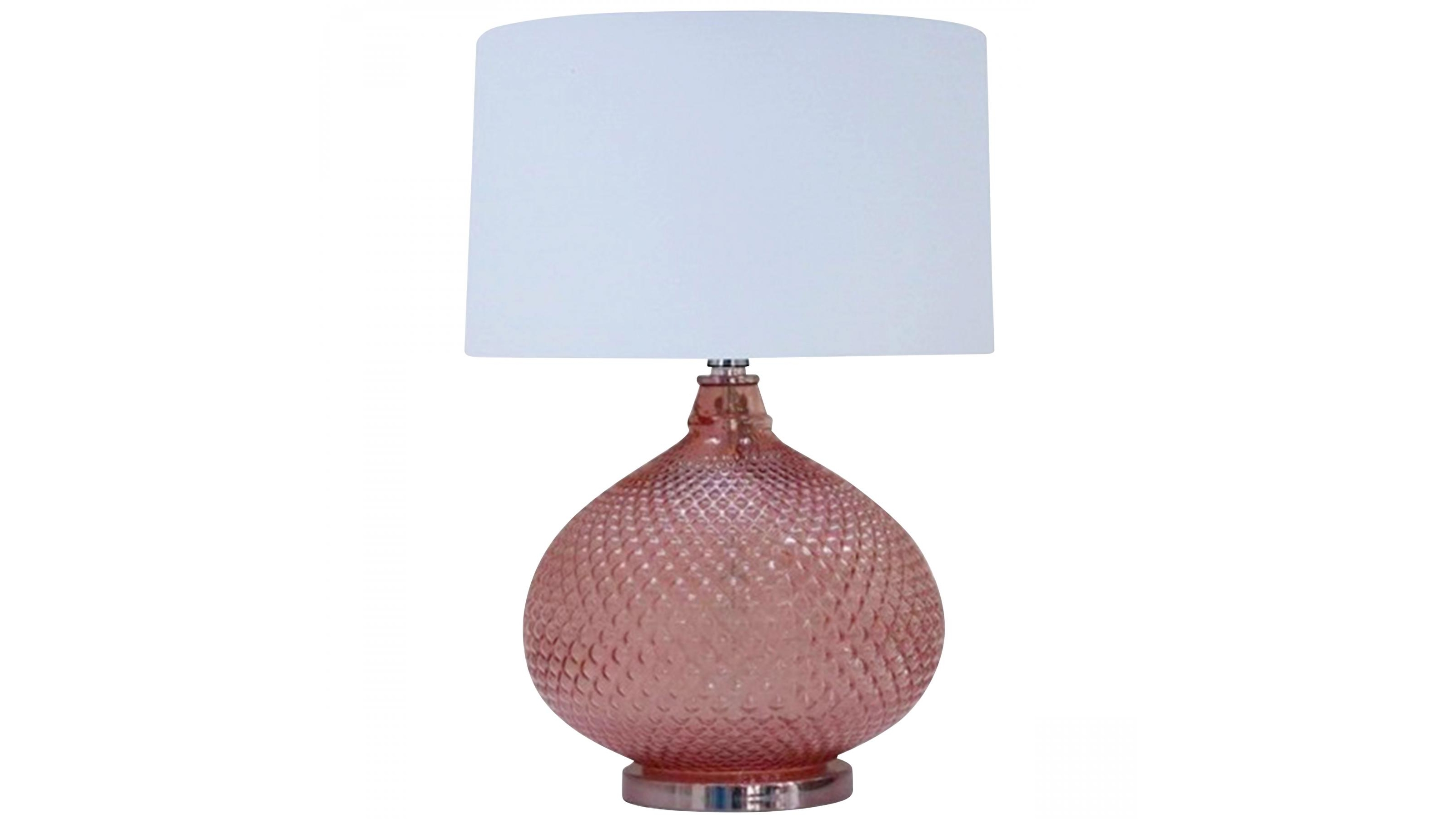 Gold and pink store table lamp