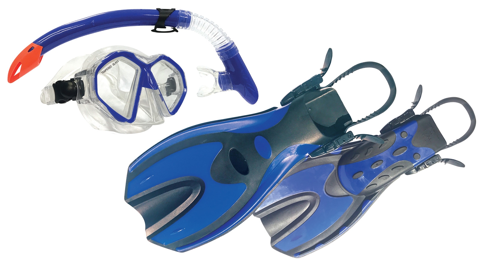 Land and Sea Sports Porpoise Snorkel Set - Blue