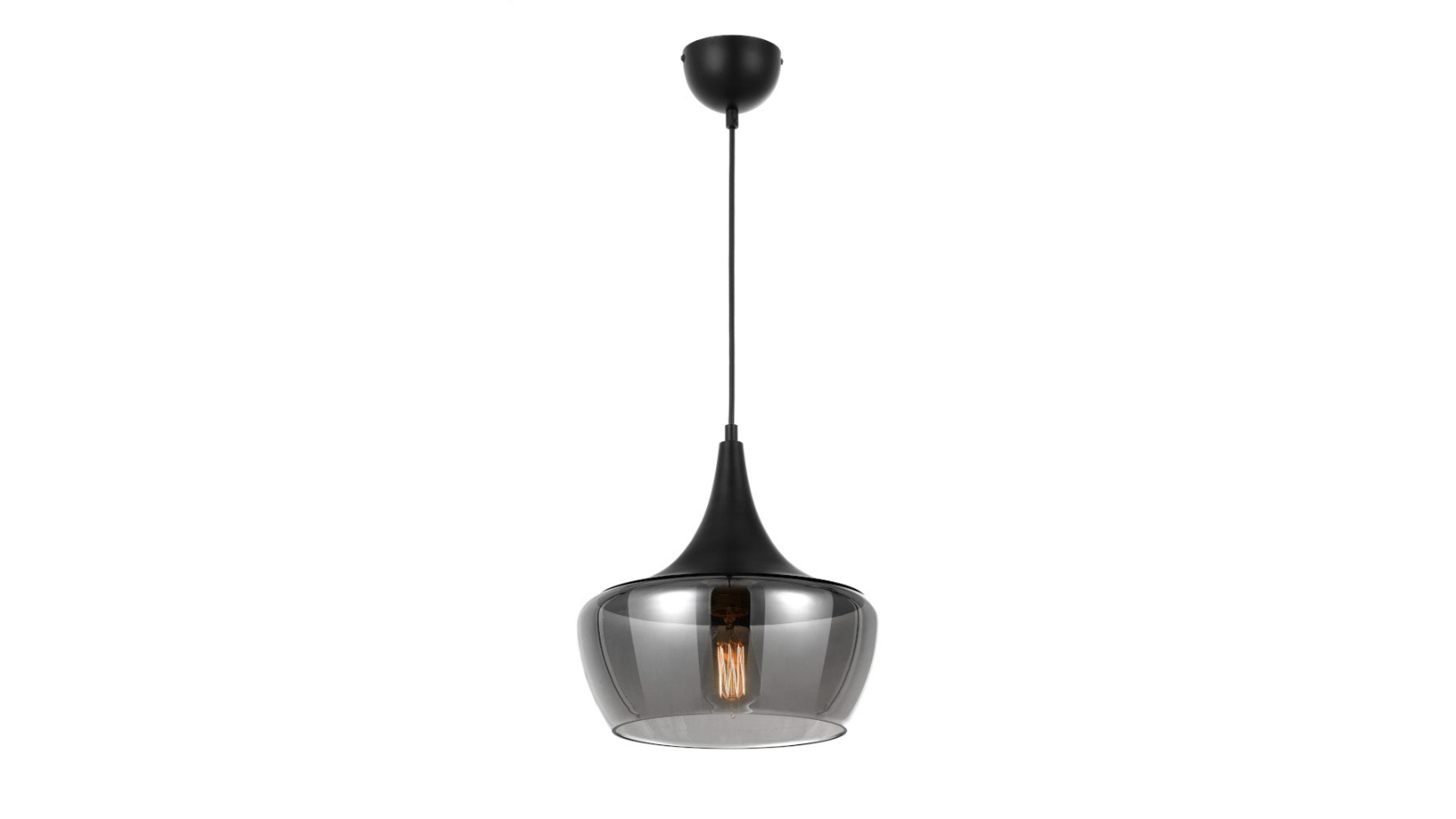 Pretty & Practical Pavia Pendant Light with Smoked Glass Detail