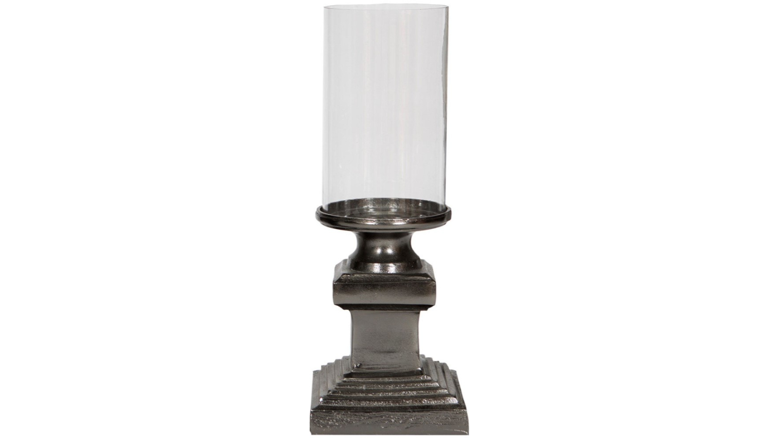 SSH Collection Black Nickel Lara Tall Hurricane Lamp - 53cm