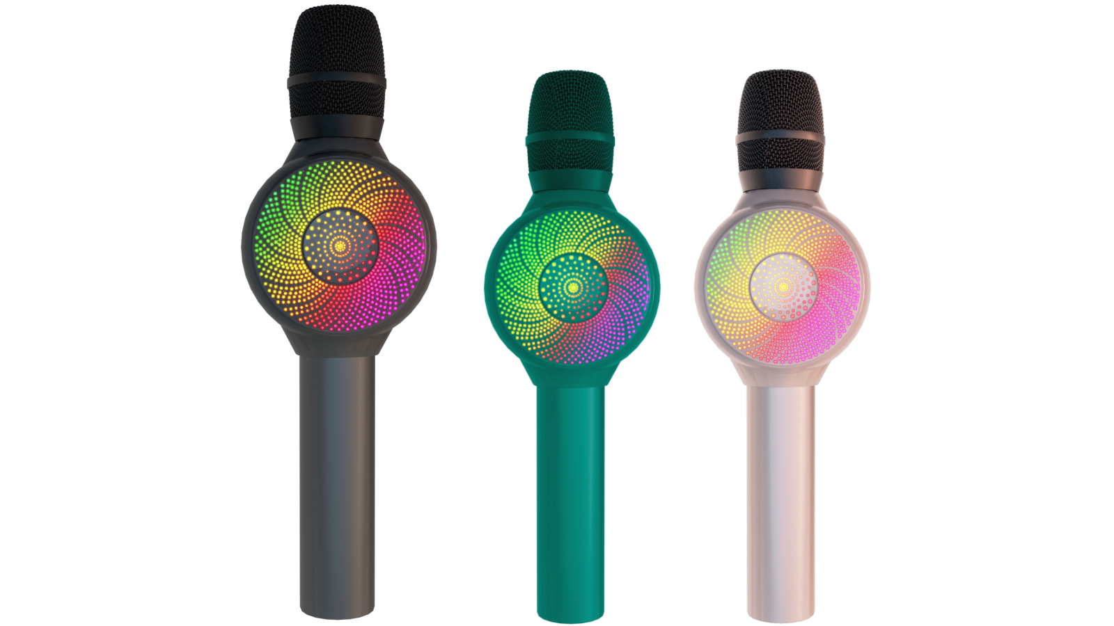 Laser Karaoke Microphone with LED Lights