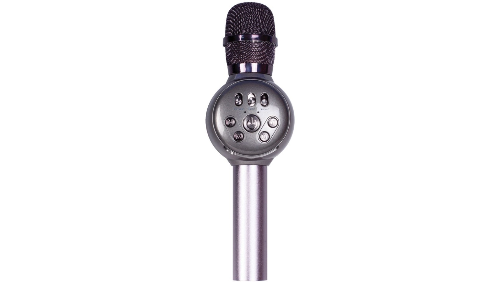 Laser LED Karaoke Microphone Silver Harvey Norman