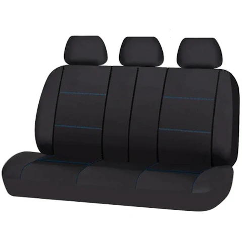 My Car Size 06/08S Stitching Universal Rear Seat Cover - Black/Blue