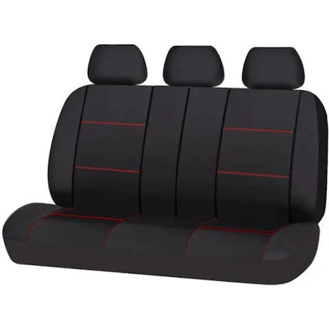 My Car Size 06/08S Stitching Universal Rear Seat Cover - Black/Red