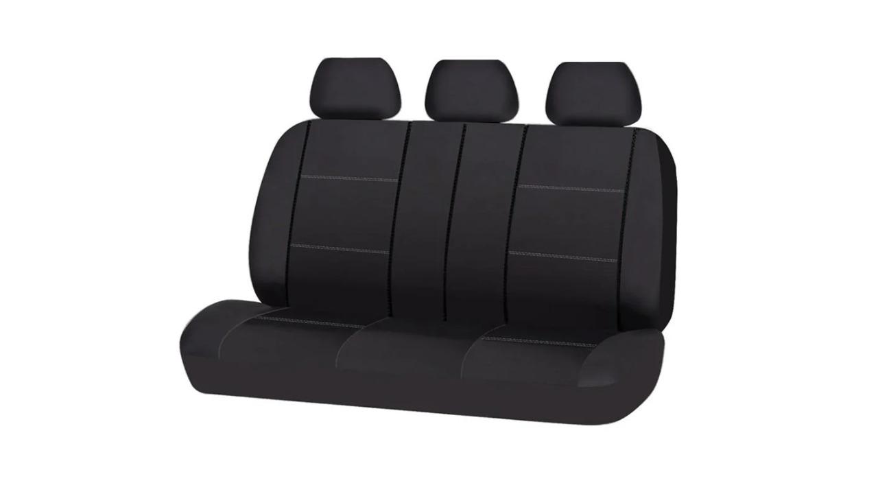 My Car Size 06/08S Stitching Universal Rear Seat Cover - Black/White