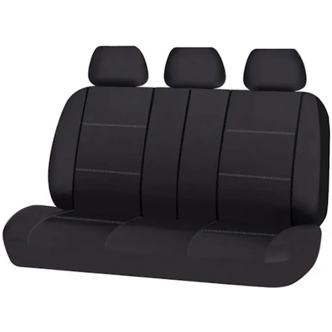 My Car Size 06/08S Stitching Universal Rear Seat Cover - Black/White