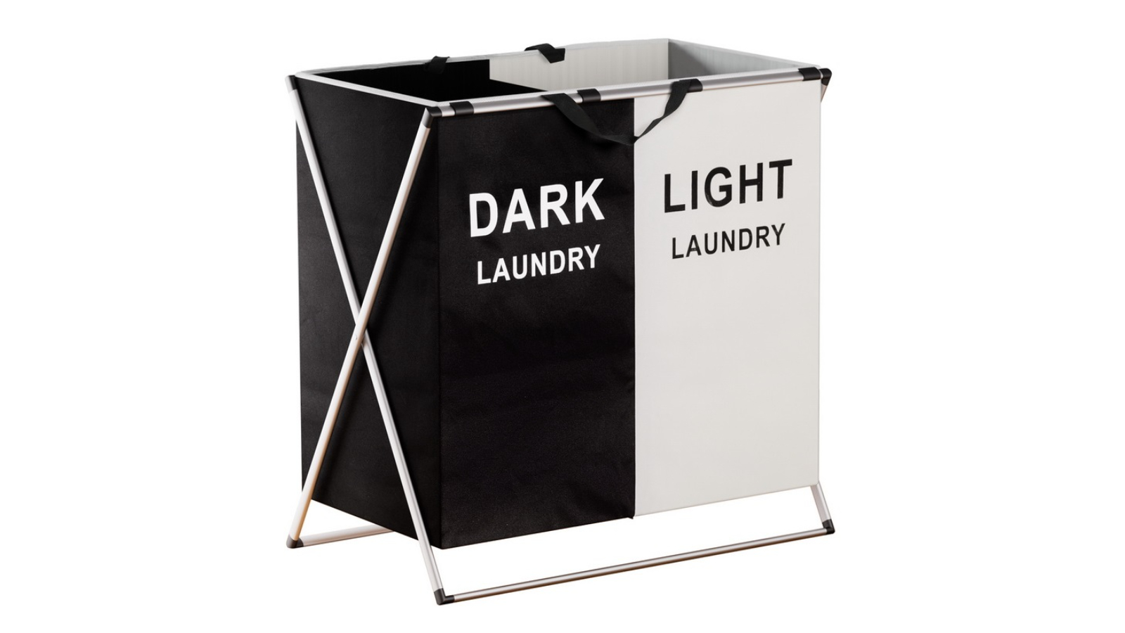 Artiss 2 Section Foldable Hamper Laundry Basket - Large