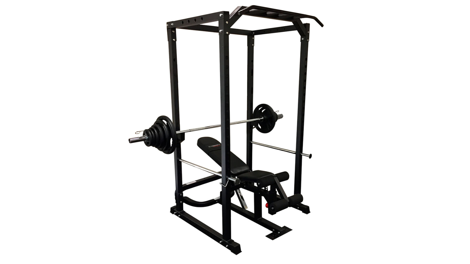 Cyberfit Power Rack Customisable with Weight Set Plus Bench