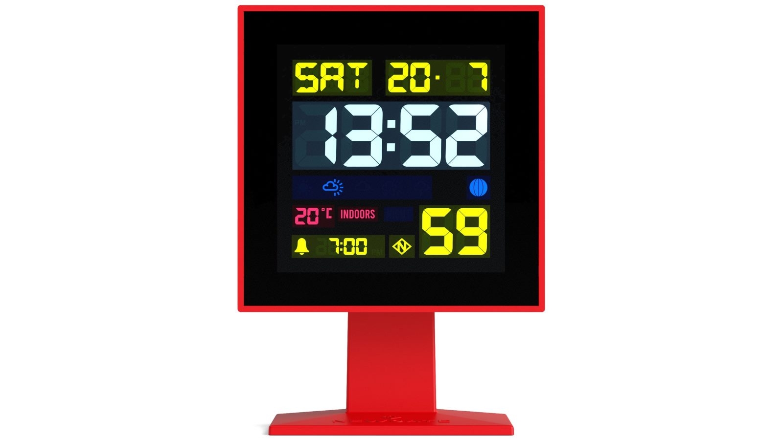 Newgate Monolith Lcd Alarm Clock Fire Engine Red Harvey Norman