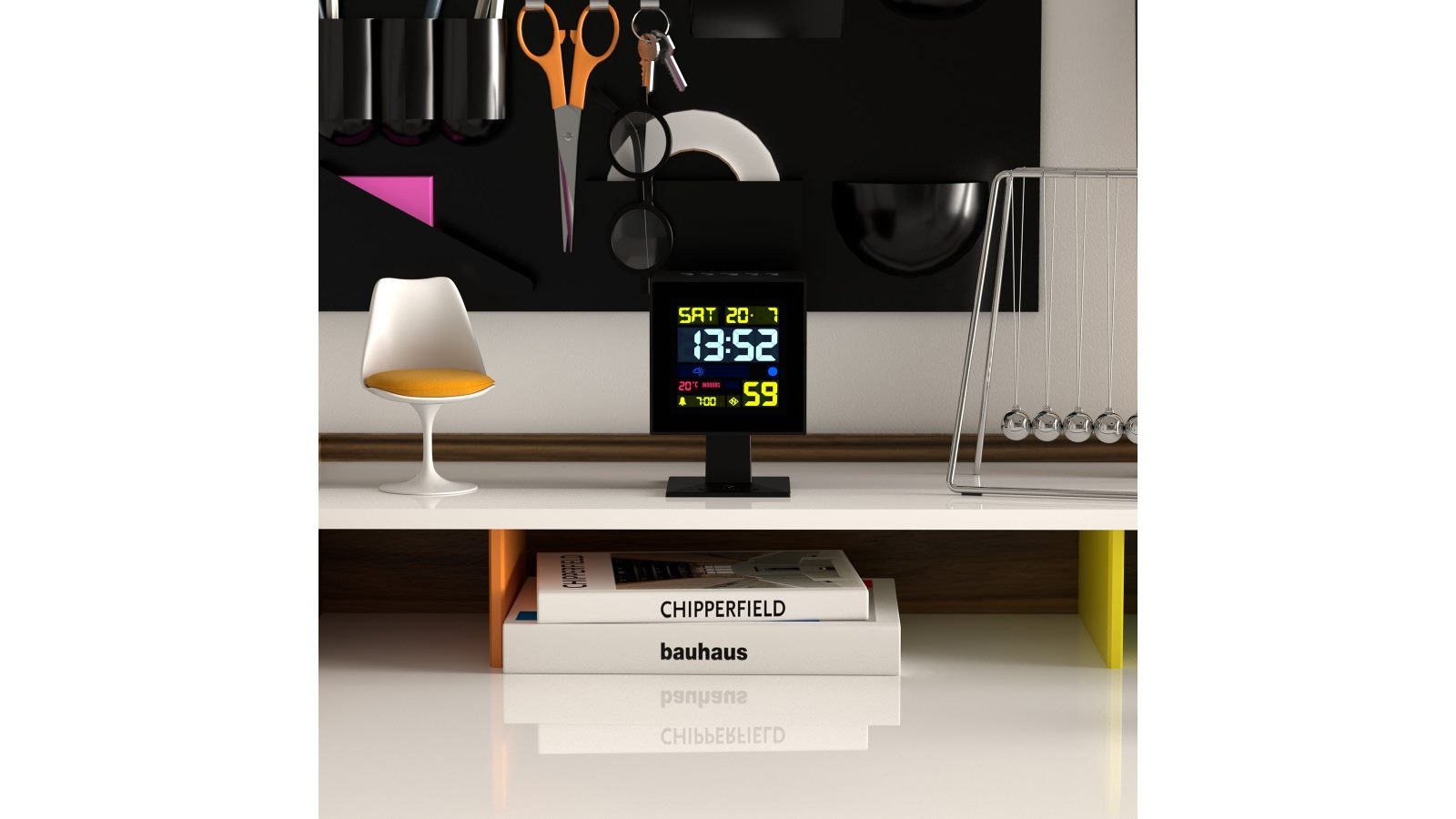 Newgate Monolith Lcd Alarm Clock Black Harvey Norman