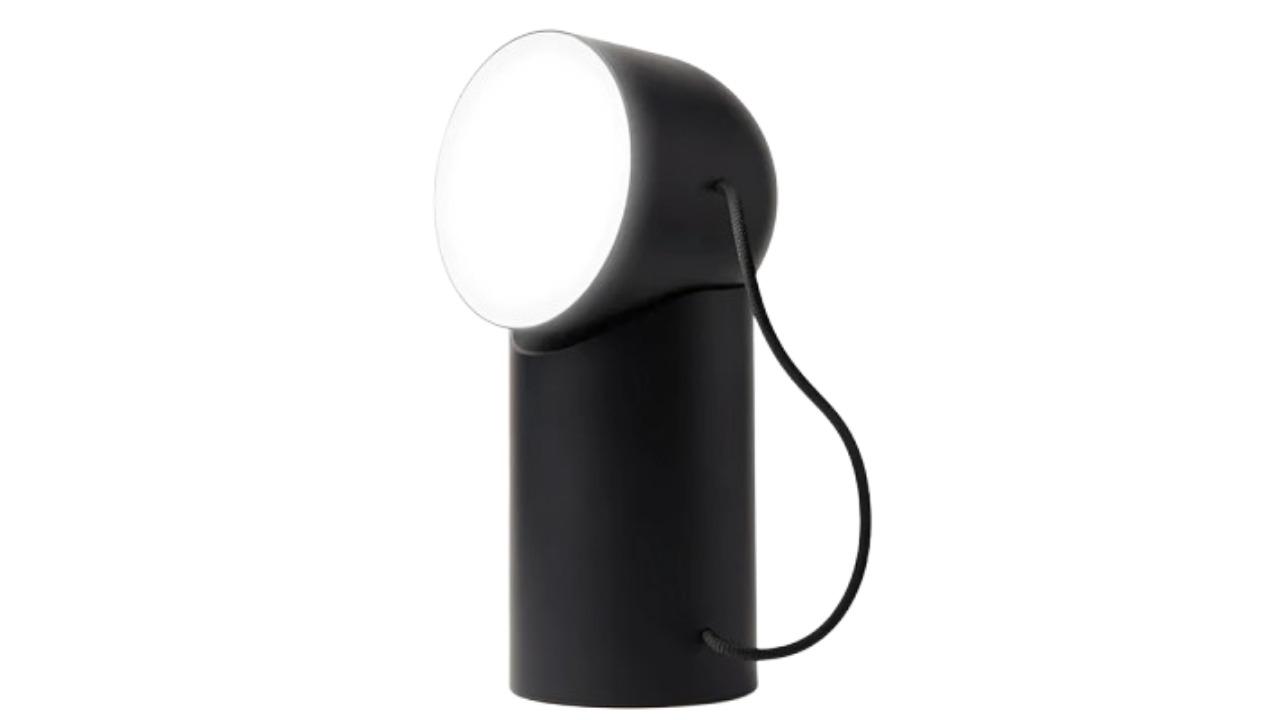 Lexon Orbe Portable LED Lamp with Moving Head - Black