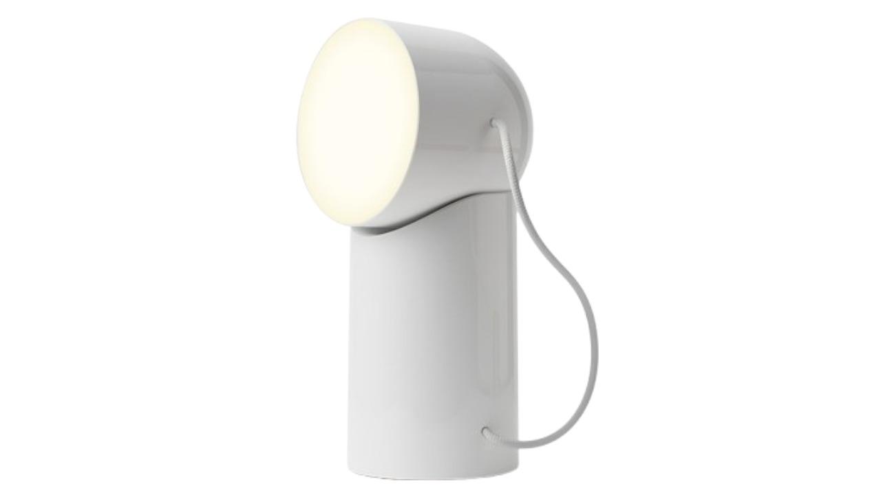 Lexon Orbe Portable LED Lamp with Moving Head - White