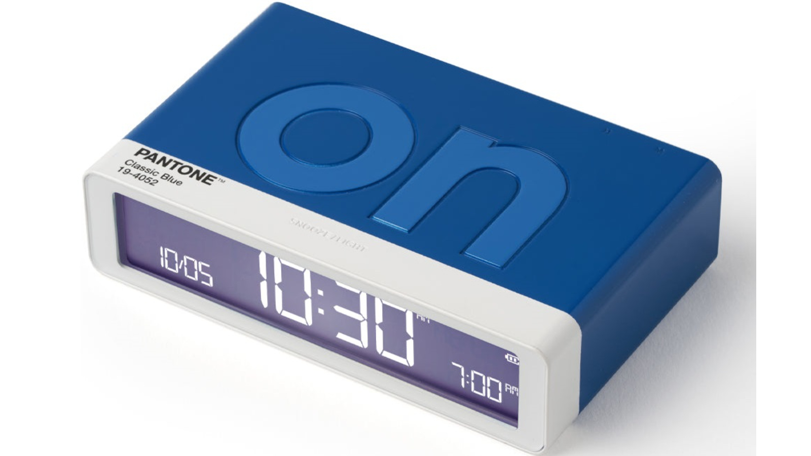 Lexon Pantone Flip Classic Reversible Alarm Clock - Blue