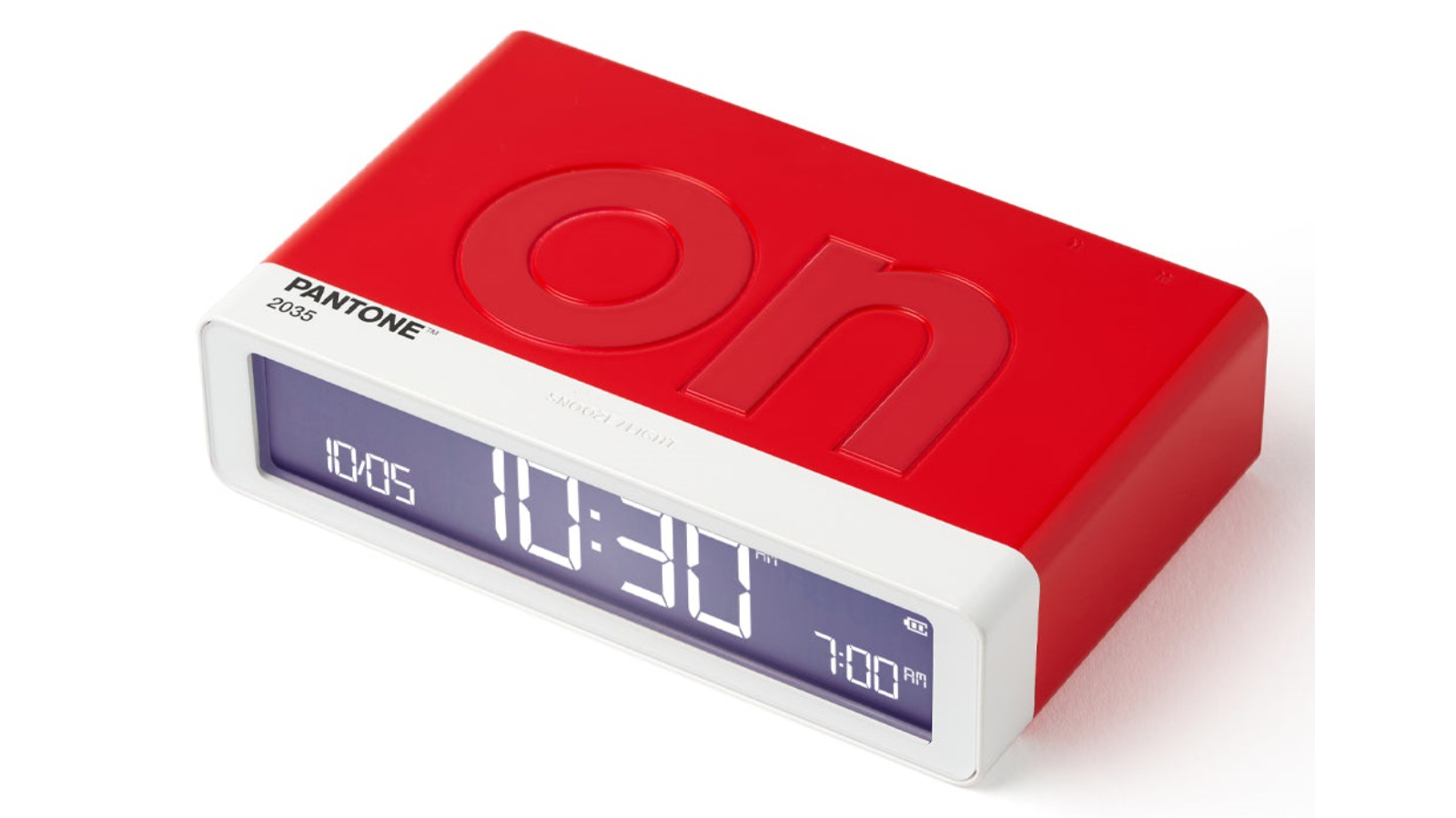 Lexon Pantone Flip Classic Reversible Alarm Clock - 2035 Red
