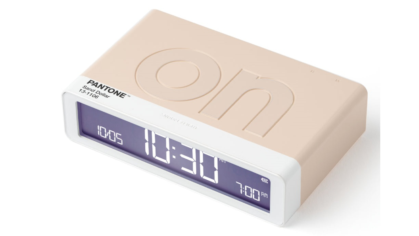 Lexon Pantone Flip Classic Reversible Alarm Clock - Sand