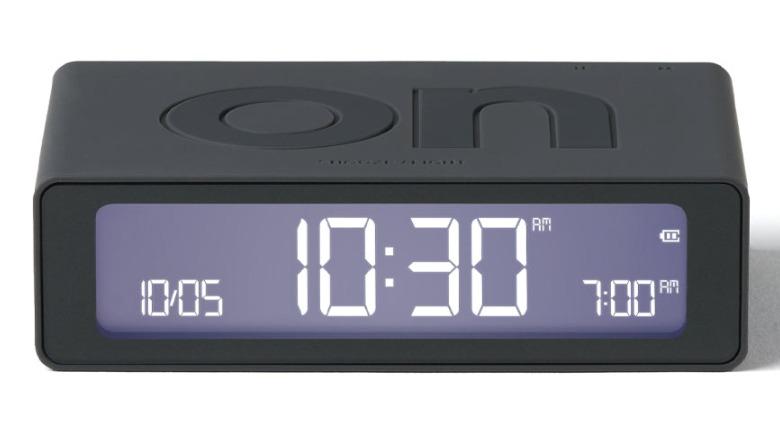 Lexon Mini Reversible Alarm Clock - Grey