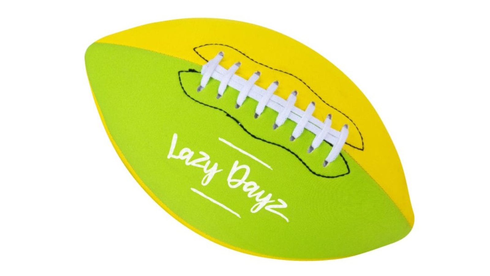 Lazy Dayz Inflated Contrast Color Neoprene American Football - Green