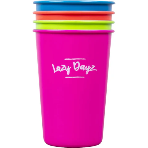 Lazy Dayz Picnic Cup 4 Pack - 350ml