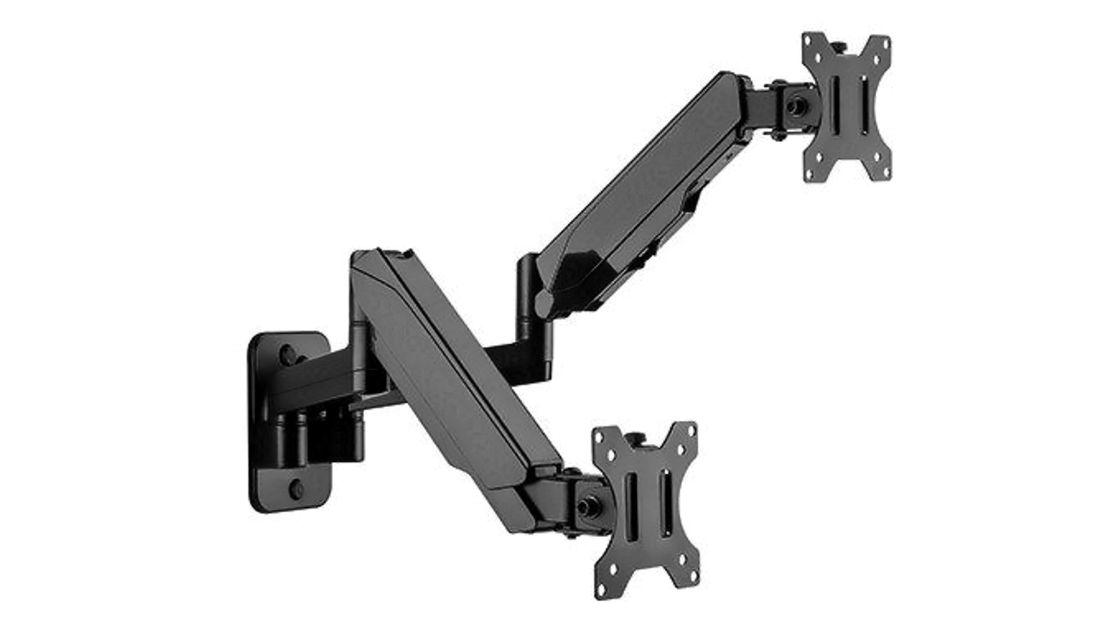 Brateck 17"-32" Dual Monitor Wall Mounted Gas Spring Monitor Arm