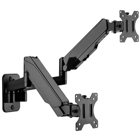 Brateck 17"-32" Dual Monitor Wall Mounted Gas Spring Monitor Arm