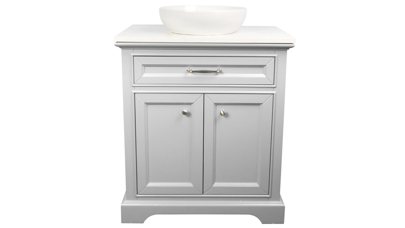 Ledin Ascot 750mm Sky Grey Floor Standing Vanity with Engineered Stone