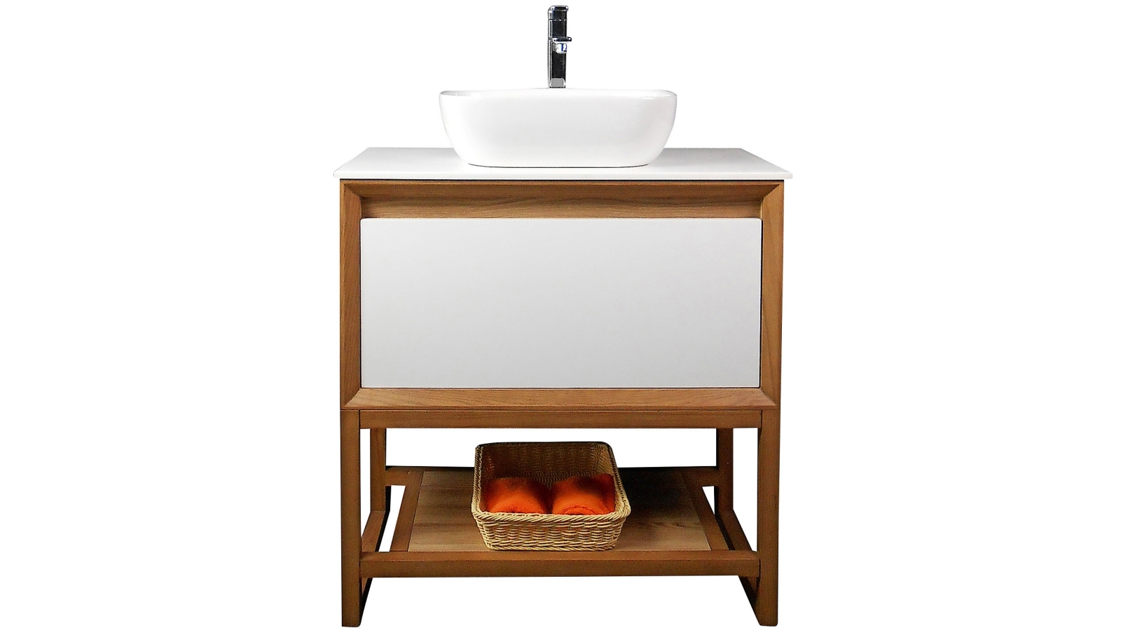 Ledin Oslo 820mm Vanity with Solid Surface Top Harvey Norman