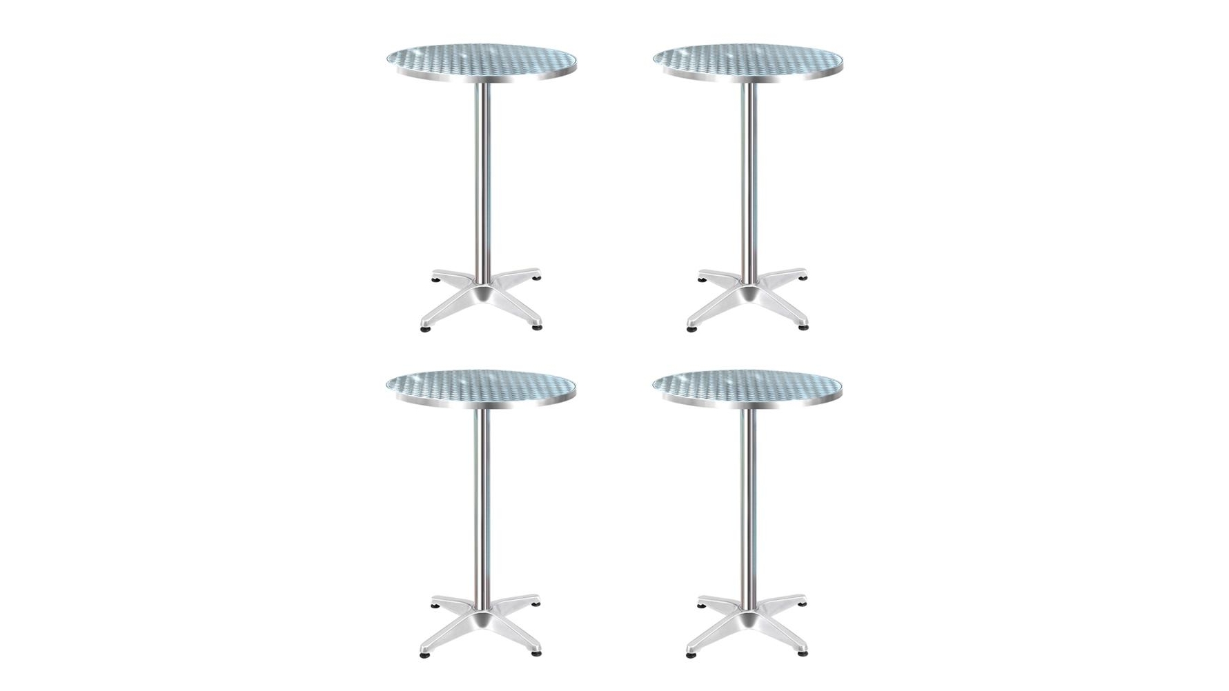 Gardeon 4-Piece Outdoor Aluminium Round Bar Table