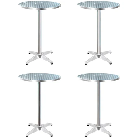 Gardeon 4-Piece Outdoor Aluminium Round Bar Table