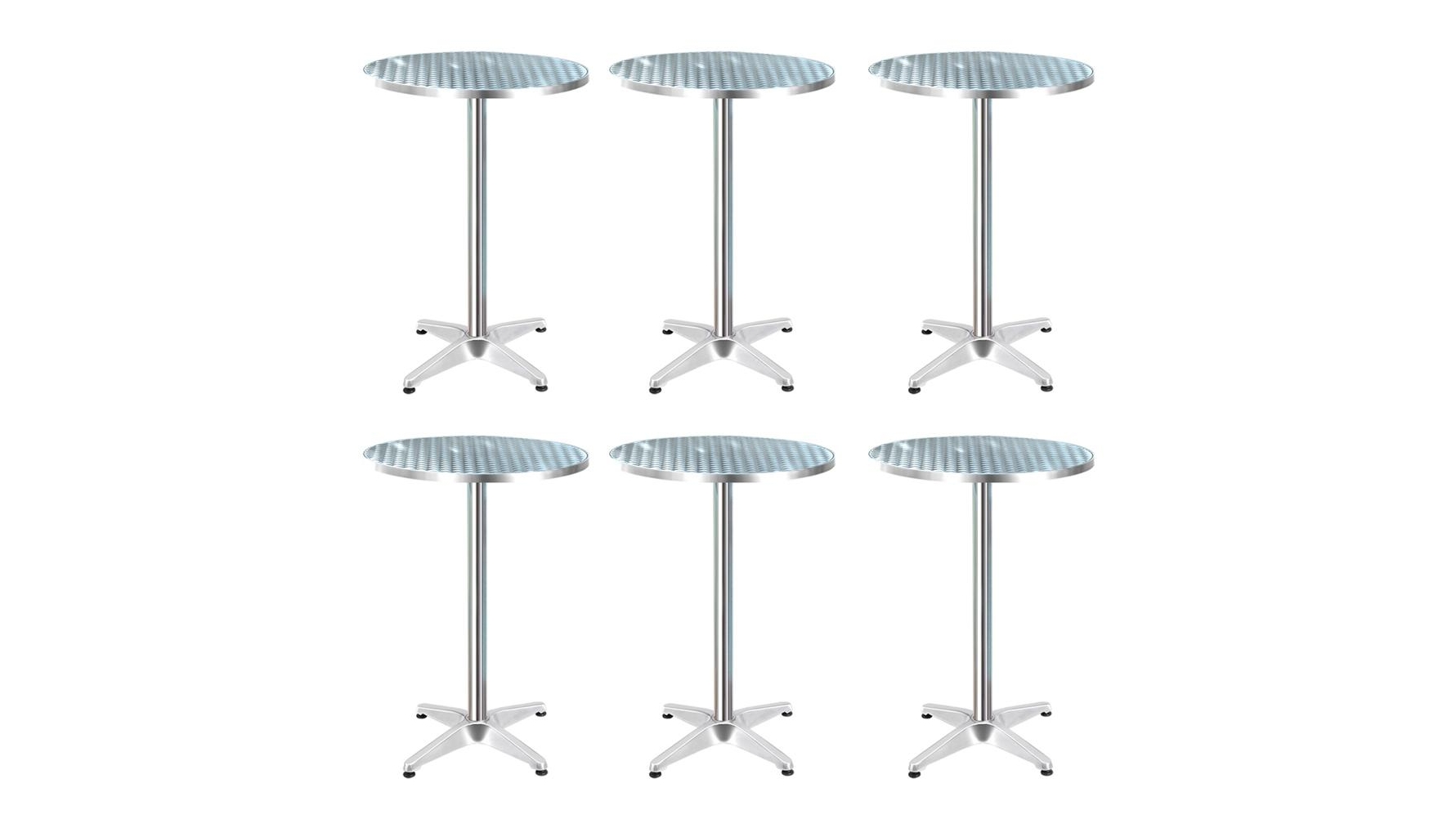 Gardeon 6-Piece Outdoor Aluminium Round Bar Table