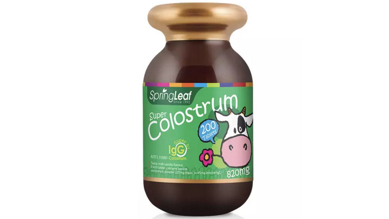 Spring Leaf 200 Tablets Super Colostrum 820mg Chewable