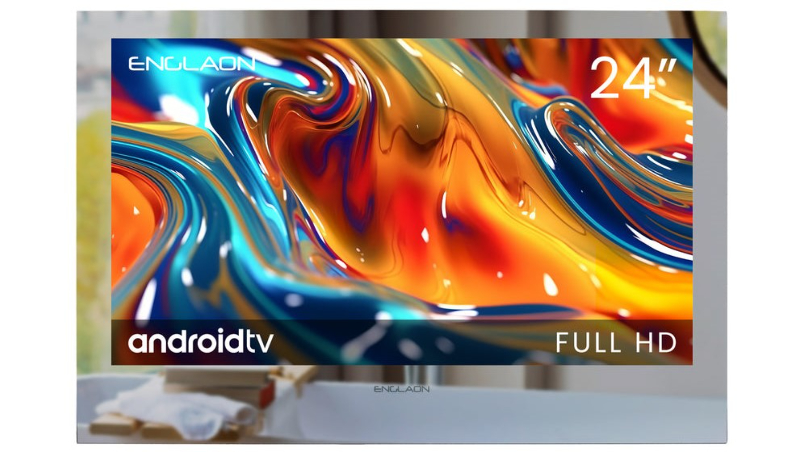 Englaon Mirror Finish Waterproof Full HD LED Smart TV - 24inch