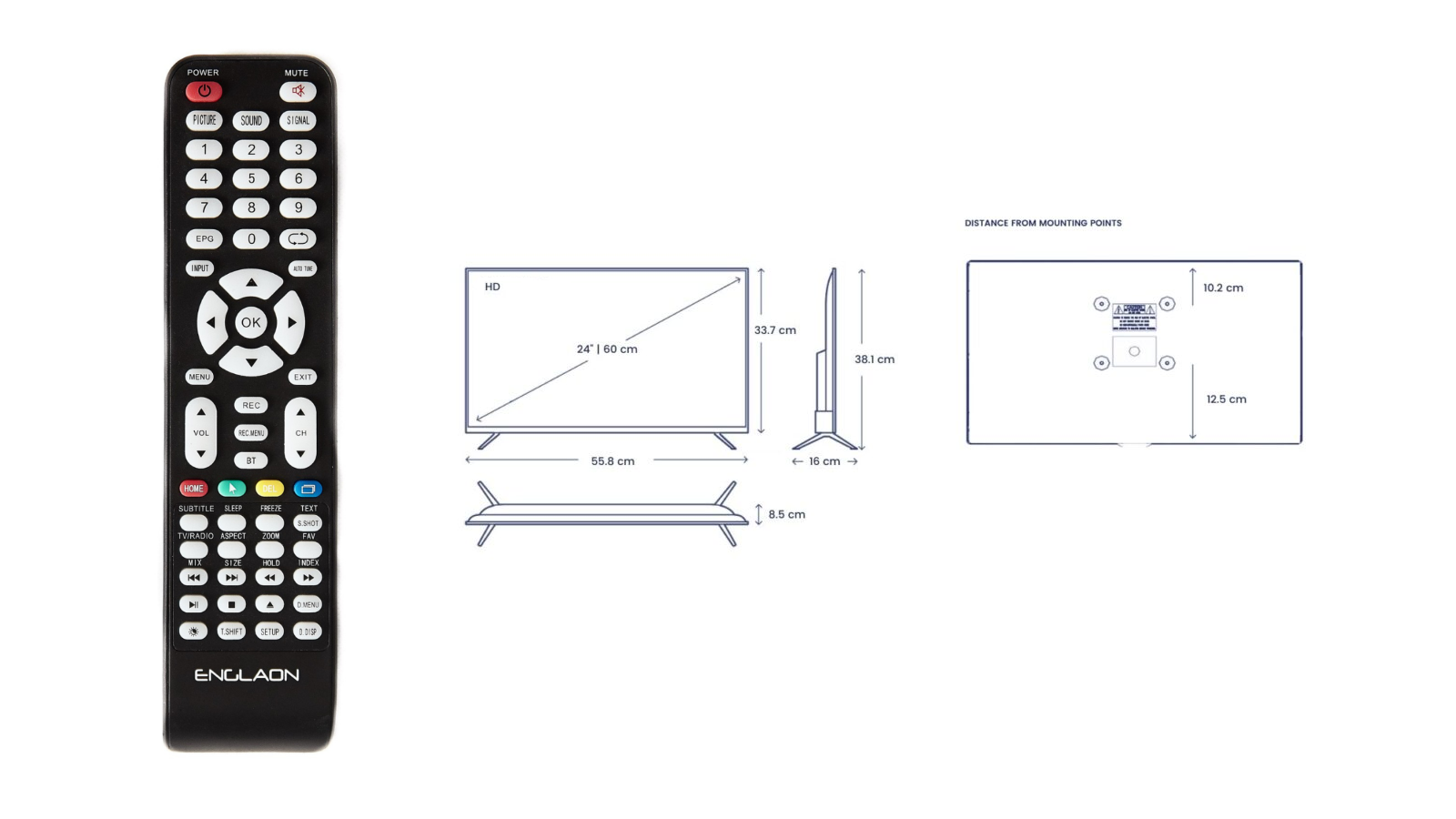 Englaon 24inch Full HD 12V Smart LED Android TV with Builtin DVD Player Harvey Norman