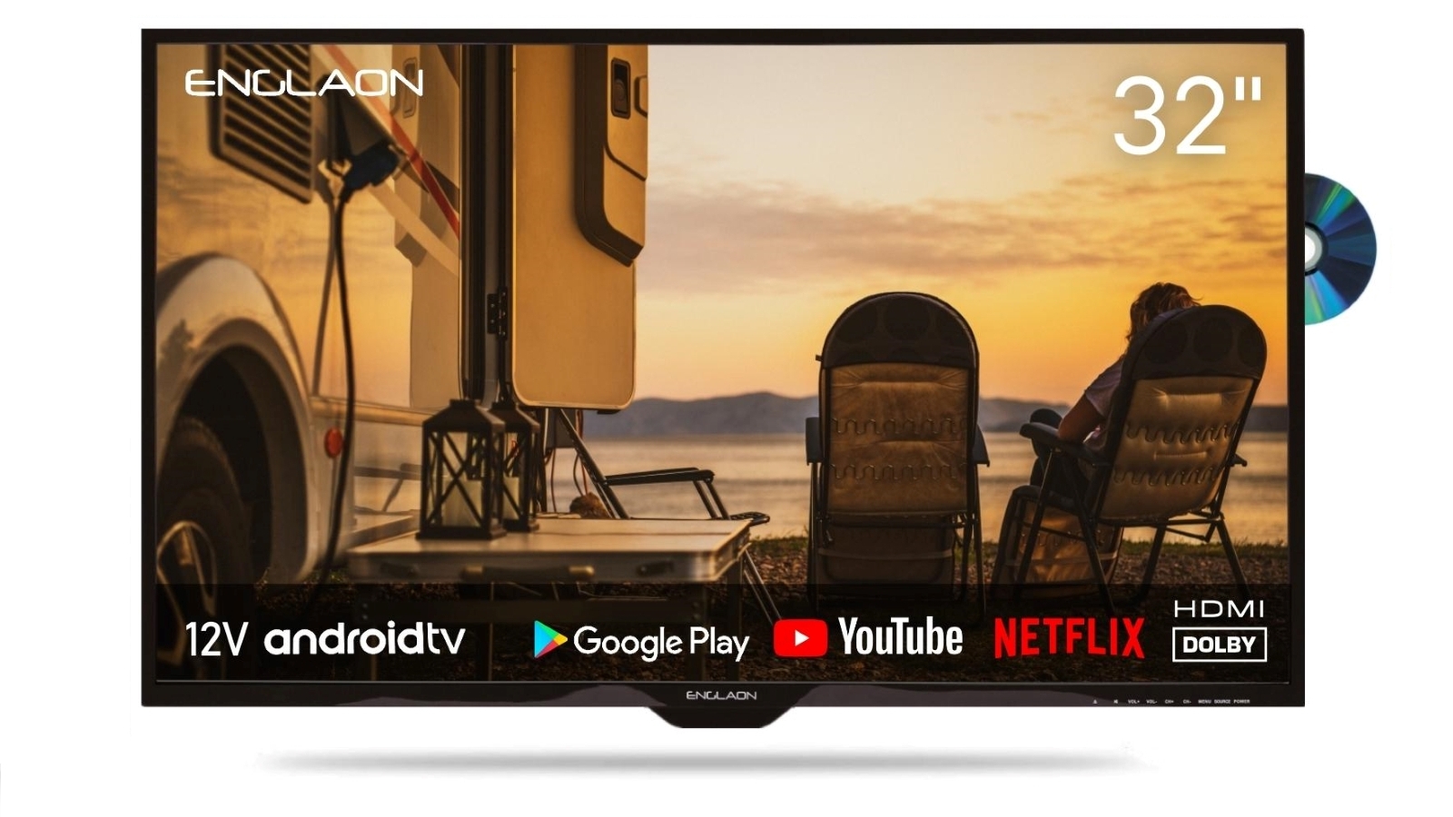 Englaon 32inch 12V TV with DVD Player Harvey Norman