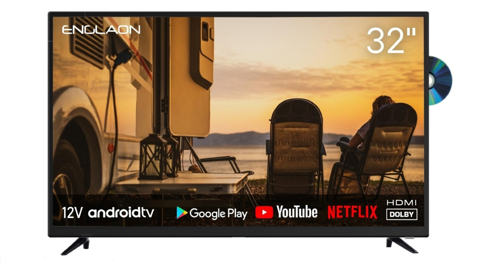 Englaon 32inch 12V TV with DVD Player Harvey Norman