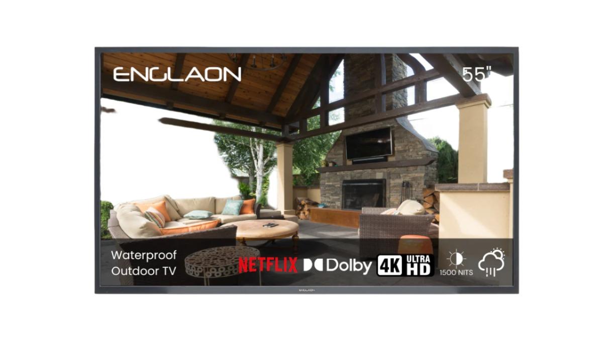 Englaon 4K IP65 Waterproof Outdoor Smart LED TV for Full Sunshine Area - 55inch