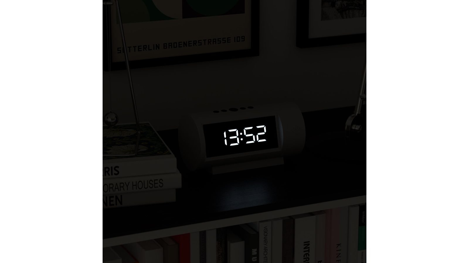 Newgate Pil Led Alarm Clock White Harvey Norman