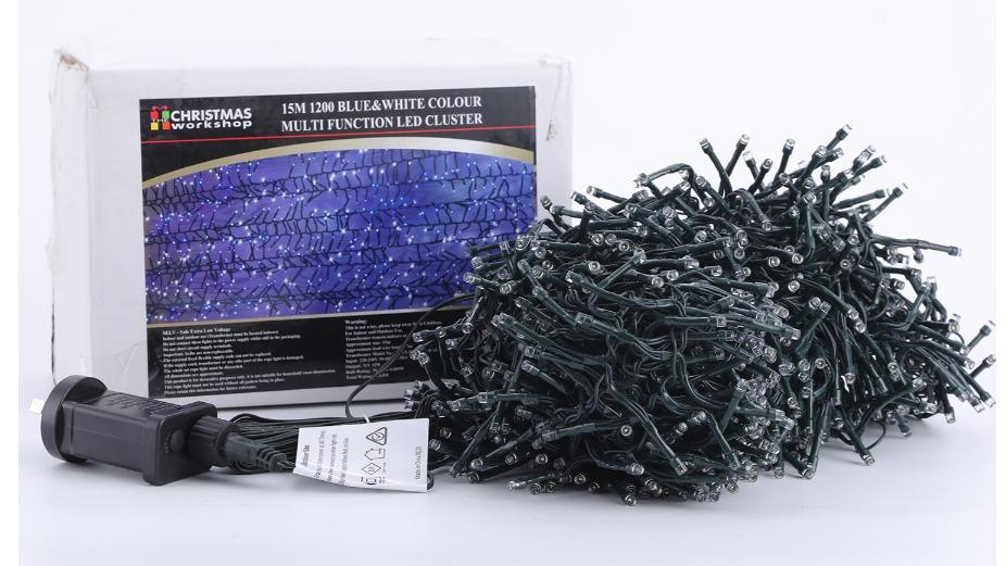 HIisen 1200 LED Cluster Fairy Light for Christmas Decoration