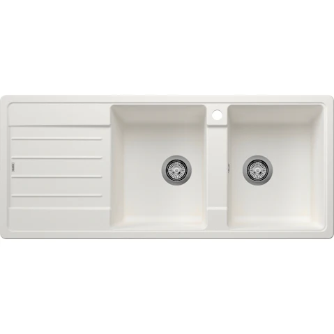 Blanco Legra 8S Right Hand Double Bowl Sink - White