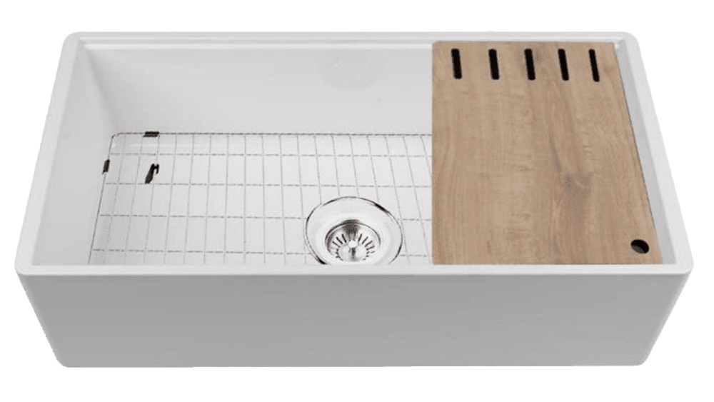 Chambord LEGRANDE Large Bowl Reversible Fireclay Sink