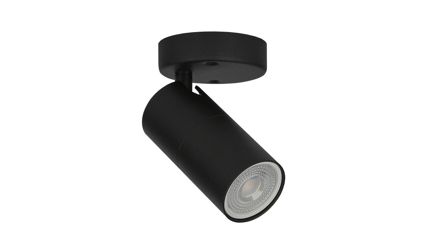 CLA Lighting GU10 Single Head Adjustable IP20 Interior Spotlight - Black 