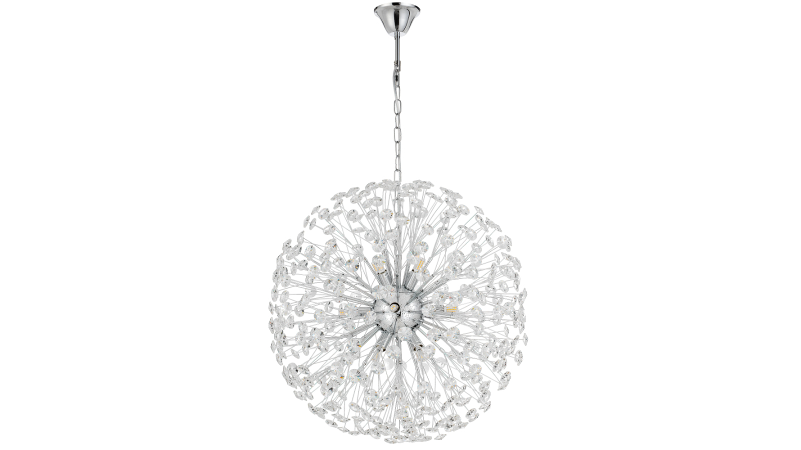 Pretty & Practical Cordoba Chrome Crystal 12-Light Pendant