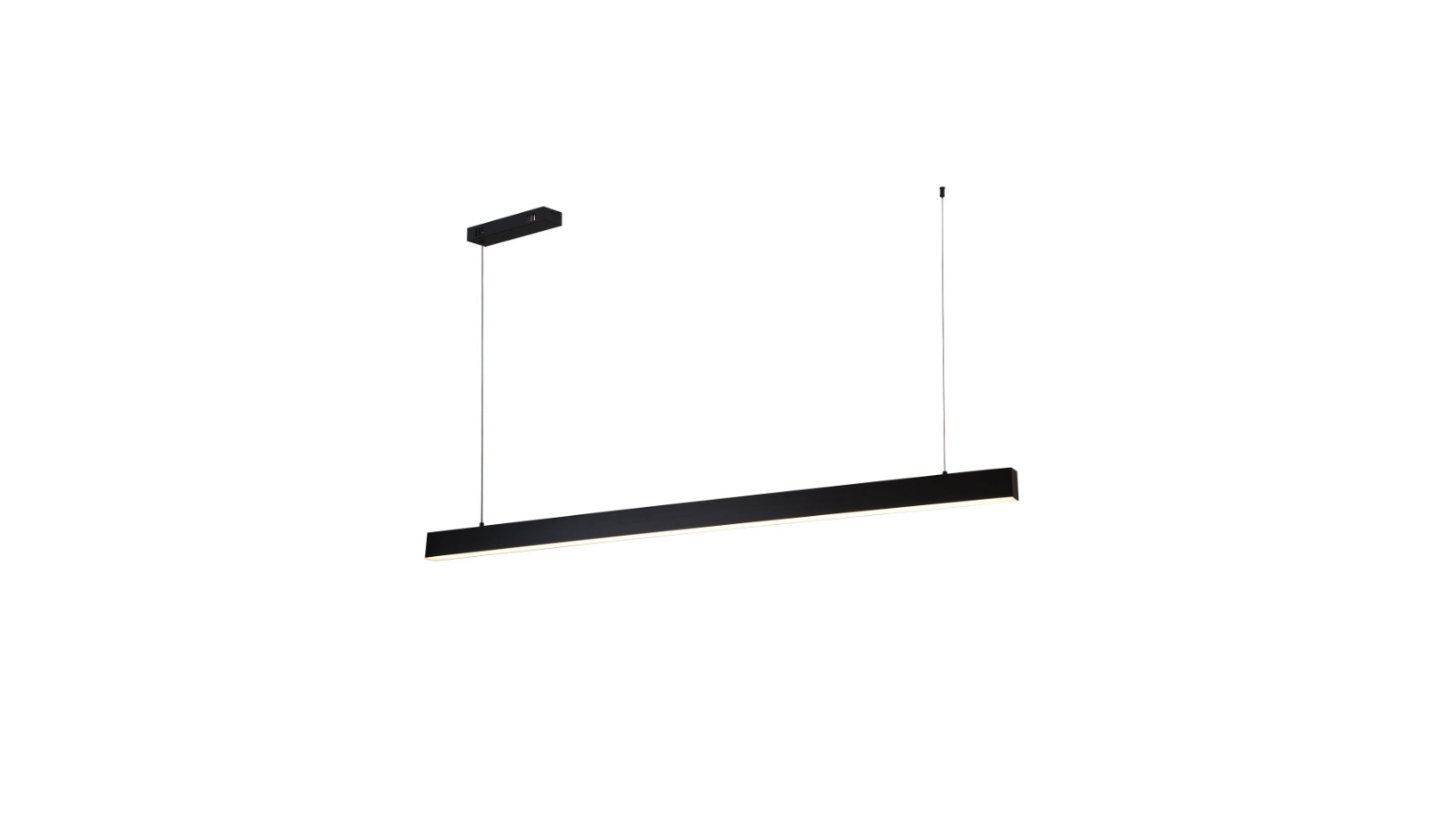 Luminea Lewis Small Modern LED Hanging Pendant Light - Black