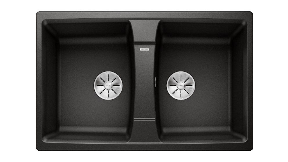 Blanco Lexa 8 Double Bowl Inset Sink - Black