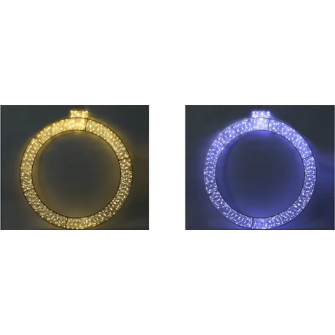 Lexi Lighting 1.2metre 2D Mesh Twinkle LED Christmas Bauble Ring